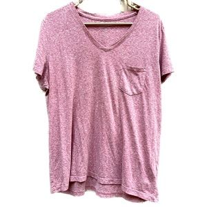 Universal Thread Red Heather Monterrey Pocket V-Neck T-Shirt